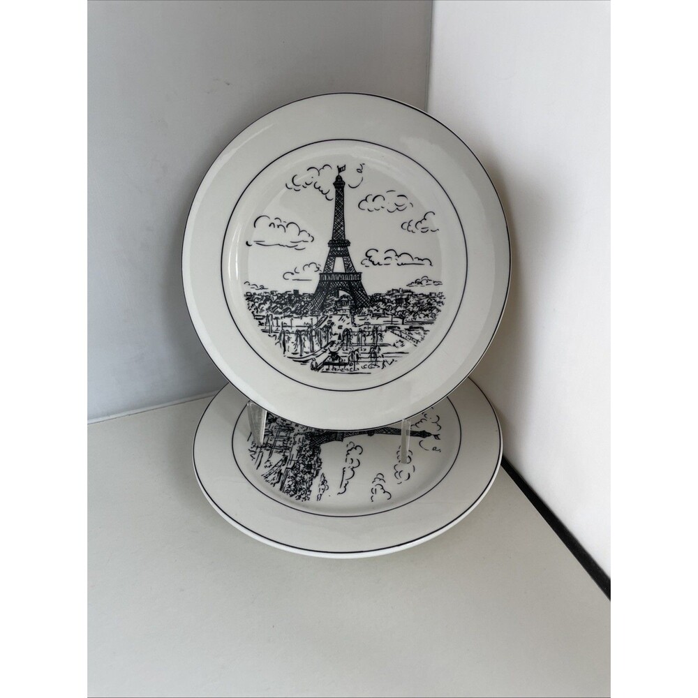 Mikasa Parisian Scenes Susan Steinburg Salad Plate 3pc Ultima+ EUC